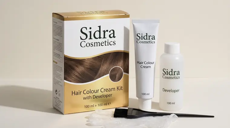 Hair colour cream kit with developer, 100 ml + 100 ml