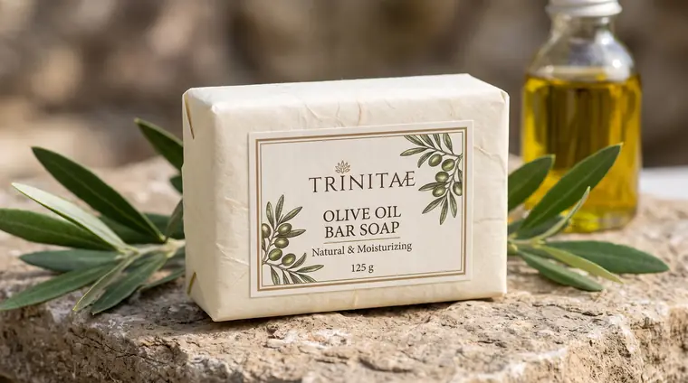 Olive oil bar soap, 125 g wrapped